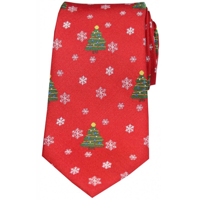 Silk Hankies Soprano Ties Red Christmas Themed Woven Silk Tie-ST-ZCWS-01 £10.00