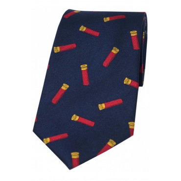 Silk Ties Soprano Ties Soprano Gun Cartridges On Navy Blue Ground Country Silk Tie £23.00