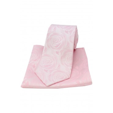 Pocket Square Soprano Ties Soprano Pale Pink Rose Wedding Silk Tie And Pocket Square-ST-TPSWE009 £34.00