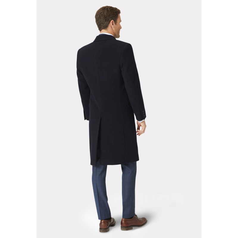 Overcoats Brook Taverner Bond Navy Wool Cashmere Overcoat £269.00