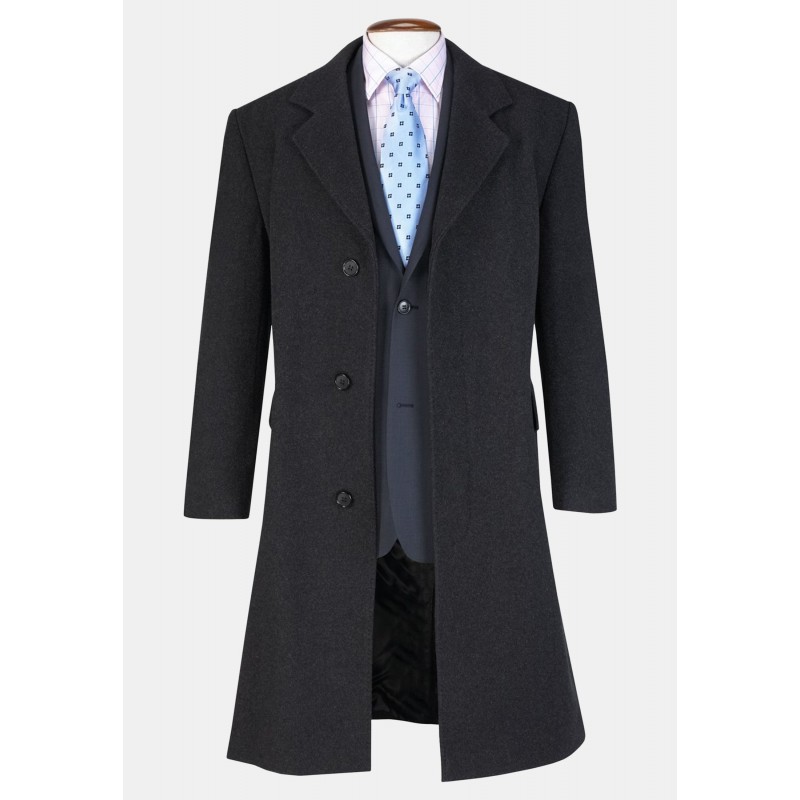 Overcoats Brook Taverner Bond Grey Wool Cashmere Overcoat £269.00