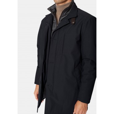 Coats Brook Taverner Bradshaw Navy Shortie Raincoat-BT-9155A £161.00