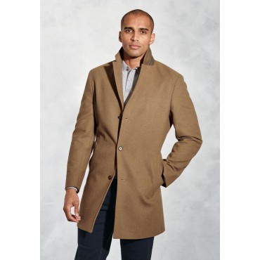 Overcoats Brook Taverner Hutchinson Camel Wool Blend Shortie Overcoat £116.00