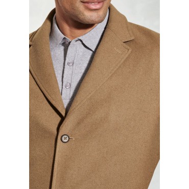 Overcoats Brook Taverner Hutchinson Camel Wool Blend Shortie Overcoat £116.00