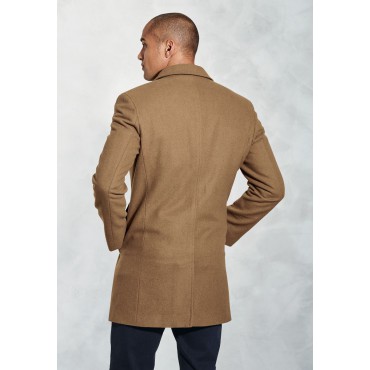 Overcoats Brook Taverner Hutchinson Camel Wool Blend Shortie Overcoat £116.00