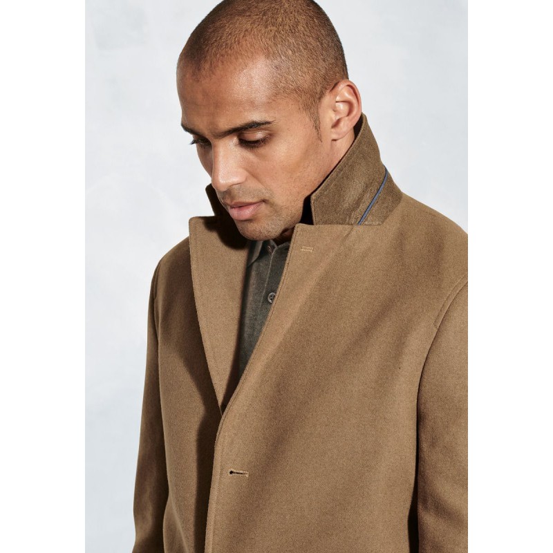 Overcoats Brook Taverner Hutchinson Camel Wool Blend Shortie Overcoat £116.00