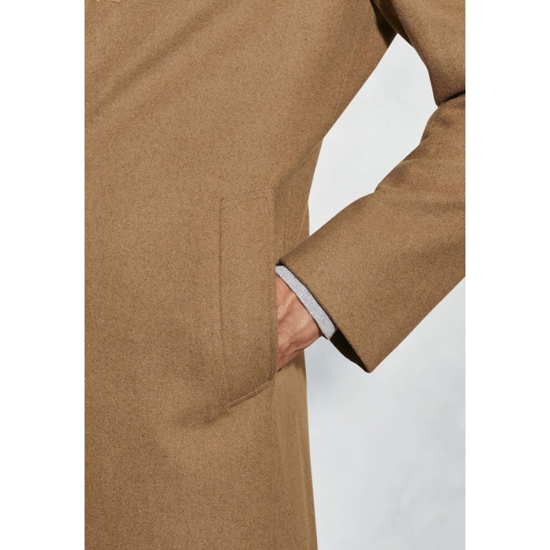 Overcoats Brook Taverner Hutchinson Camel Wool Blend Shortie Overcoat £116.00