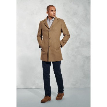 Overcoats Brook Taverner Hutchinson Camel Wool Blend Shortie Overcoat £116.00