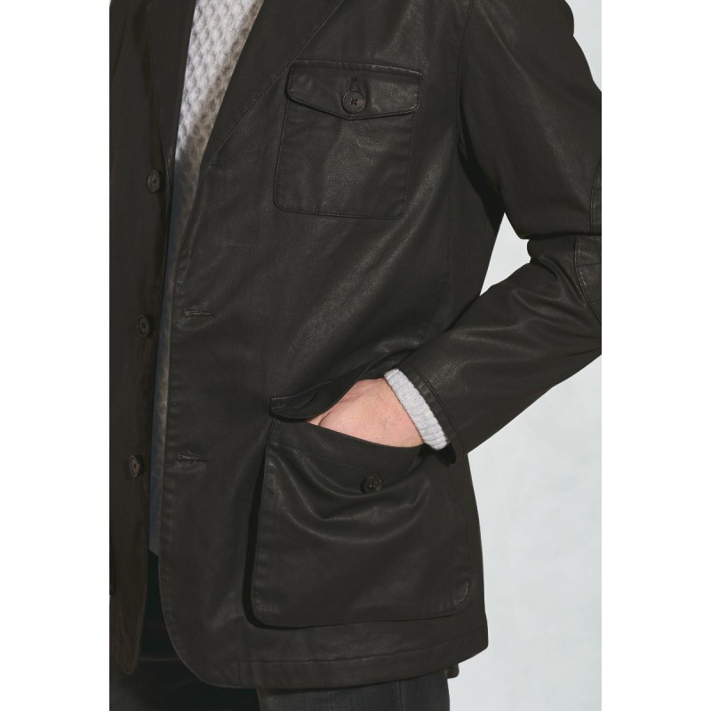 Jackets Brook Taverner Brooke Black Cotton Carbon Finish Jacket £134.00