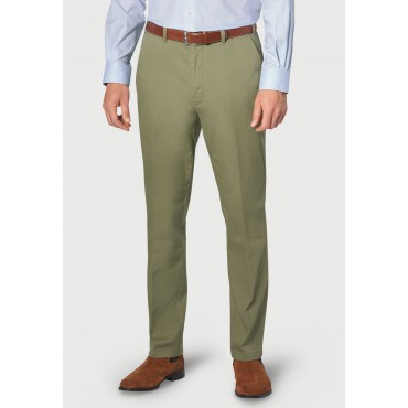 Fit Trousers Brook Taverner Tailored Fit Illingworth Mint Cotton Stretch Trouser £45.00