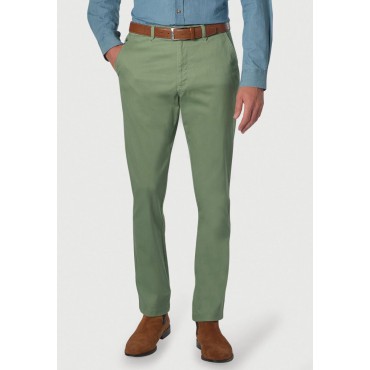 Fit Trousers Brook Taverner Tailored Fit Perry Sage Fine Twill Stretch Cotton Trouser £45.00