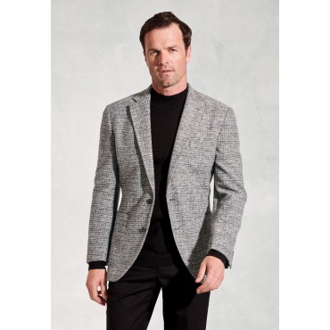 Jackets Brook Taverner Tailored Fit Champion Grey Melange Knitted Wool Blend Jacket £116.00