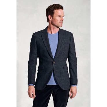 Jackets Brook Taverner Tailored Fit Carberry Navy Puppytooth Wool Blend Jacket £116.00