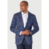 Jackets Brook Taverner Tailored Fit Henman Blue Floral Print Stetch Cotton Jacket £134.00