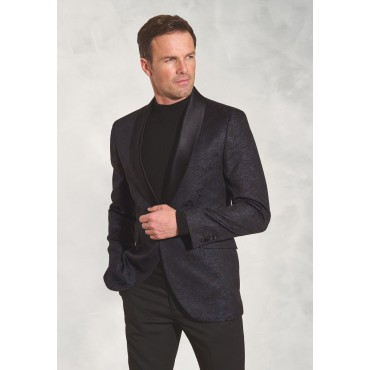 Evening Jackets Brook Taverner Tailored Fit Tees Navy Jacquard Evening Jacket £161.00