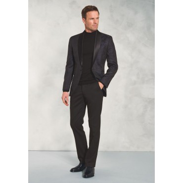 Evening Jackets Brook Taverner Tailored Fit Tees Navy Jacquard Evening Jacket £161.00