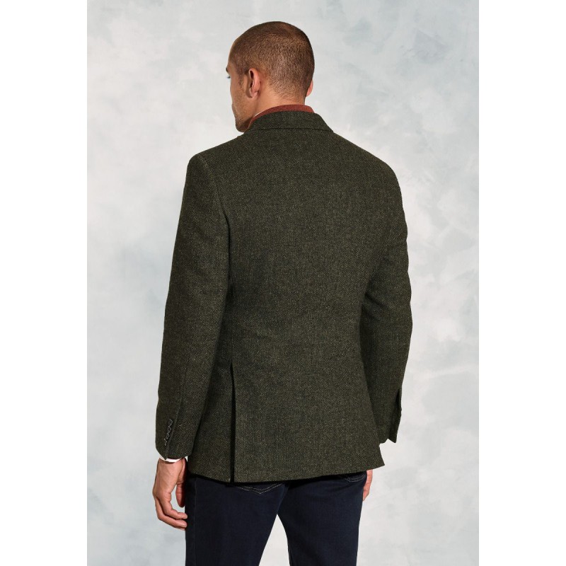 Jackets Brook Taverner Regular Fit Dee Olive Herringbone Wool Blend Jacket £116.00