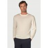 Jumpers Brook Taverner Arnold Ecru Merino Wool Crew Neck Jumper £80.00