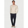 Jumpers Brook Taverner Arnold Ecru Merino Wool Crew Neck Jumper £80.00