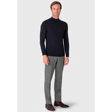 Jumpers Brook Taverner Hugo Navy Merino Wool Turtle Neck Jumper £71.00