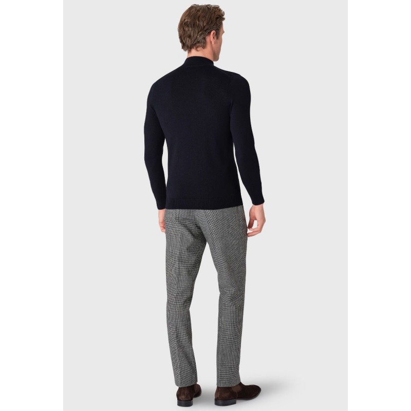 Jumpers Brook Taverner Hugo Navy Merino Wool Turtle Neck Jumper £71.00