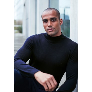 Jumpers Brook Taverner Hugo Navy Merino Wool Turtle Neck Jumper £71.00