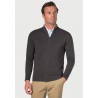 Cardigans Brook Taverner Columbus Charcoal Zip Through Cardigan £36.00