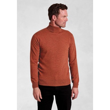 Jumpers Brook Taverner Burnt Orange Cashmere Roll Neck Jumper £179.00