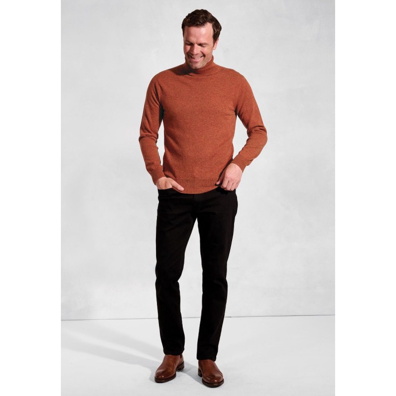 Jumpers Brook Taverner Burnt Orange Cashmere Roll Neck Jumper £179.00