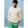 Jumpers Brook Taverner Earby Ecru Cotton Crew Neck Jumper £54.00