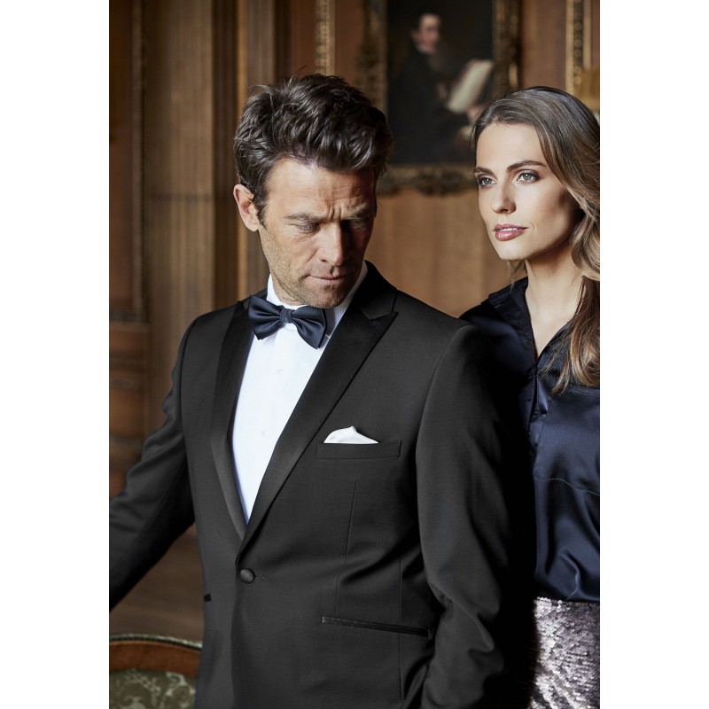 Dinner Suits Brook Taverner Tailored Fit Sapphire Black Wool Blend Dinner Suit £290.40