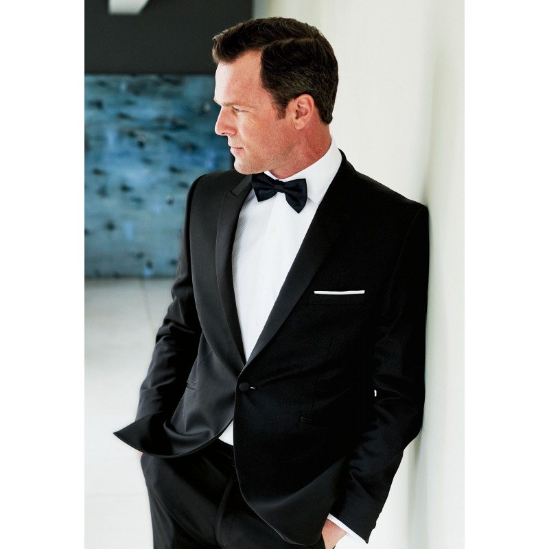 Dinner Suits Brook Taverner Tailored Fit Sapphire Black Wool Blend Dinner Suit £290.40