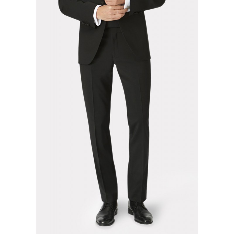 Dinner Suits Brook Taverner Tailored Fit Sapphire Black Wool Blend Dinner Suit £290.40