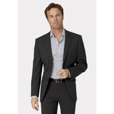 Suits Brook Taverner Tailored Fit Phoenix Charcoal Pin Dot Suit £160.80