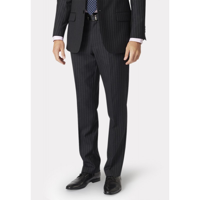 Wool Suits Brook Taverner Regular Fit Epsom Grey Pinstripe Wool Suit £322.80