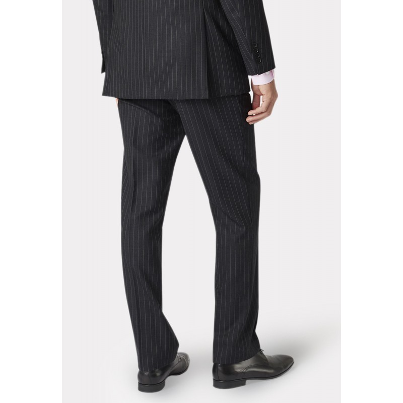 Wool Suits Brook Taverner Regular Fit Epsom Grey Pinstripe Wool Suit £322.80