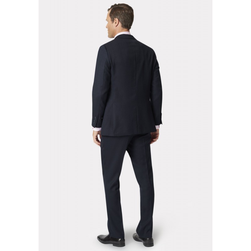 Wool Suits Brook Taverner Tailored Fit Dawlish Navy Birdseye Wool Suit £322.80