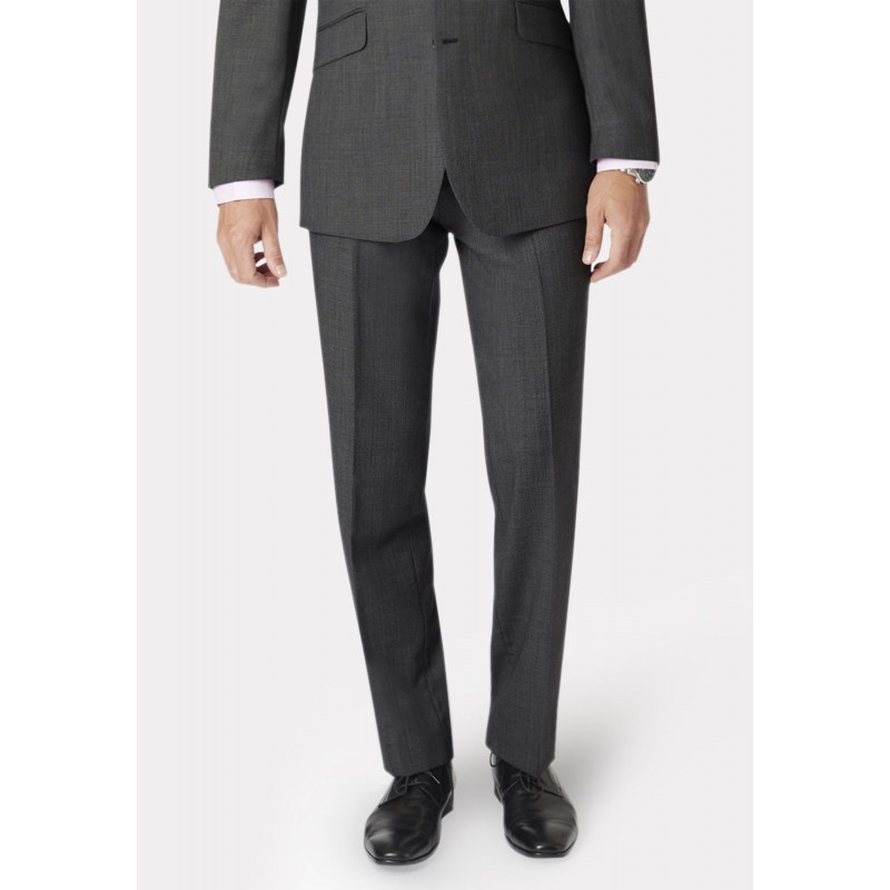 Wool Suits Brook Taverner Tailored Fit Dawlish Charcoal Birdseye Wool Suit £322.80