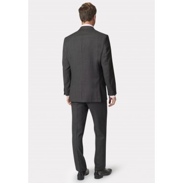 Wool Suits Brook Taverner Tailored Fit Dawlish Charcoal Birdseye Wool Suit £322.80