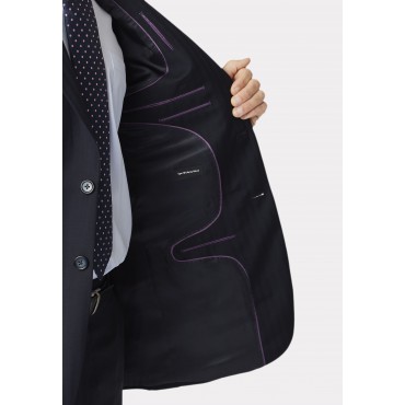 Wool Suits Brook Taverner Tailored Fit Dawlish Navy Herringbone Wool Suit £322.80