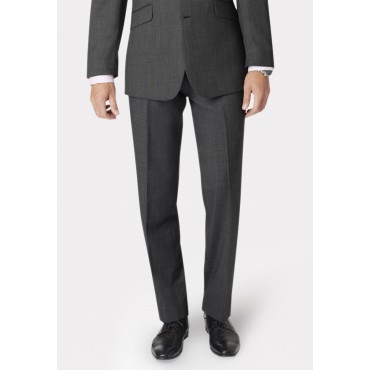 Wool Suits Brook Taverner Regular Fit Dawlish Charcoal Birdseye Wool Suit £322.80