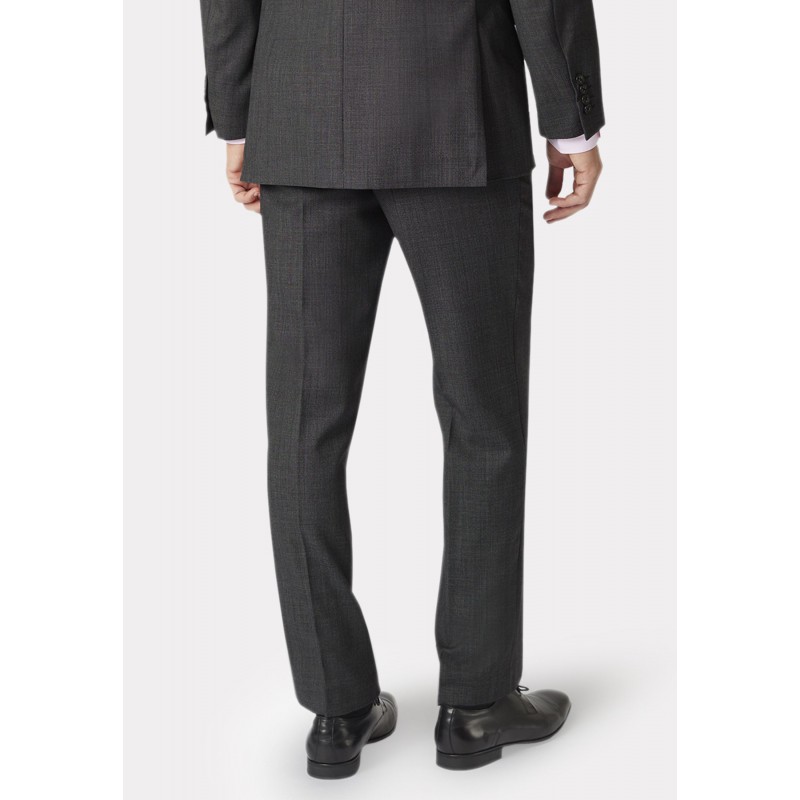 Wool Suits Brook Taverner Regular Fit Dawlish Charcoal Birdseye Wool Suit £322.80