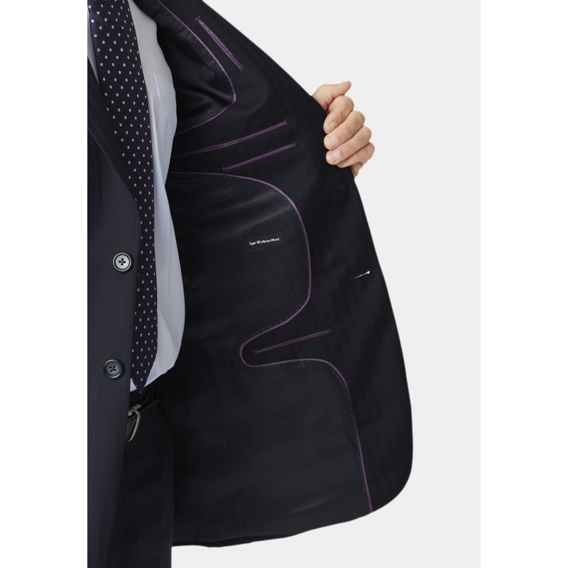 Wool Suits Brook Taverner Regular Fit Dawlish Navy Herringbone Wool Suit £322.80