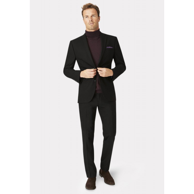 Three Piece Suits Brook Taverner Tailored Fit Dijon Black Suit - Waistcoat Optional £150.00