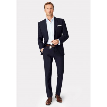 Three Piece Suits Brook Taverner Tailored Fit Dijon Navy Suit - Waistcoat Optional £150.00