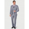 Three Piece Suits Brook Taverner Tailored Fit Anderson Blue Puppytooth Cotton Linen Suit - Waistcoat Optional £214.80