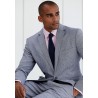 Three Piece Suits Brook Taverner Tailored Fit Anderson Blue Puppytooth Cotton Linen Suit - Waistcoat Optional £214.80