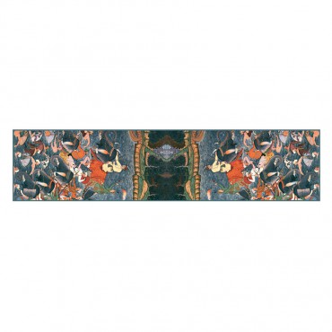 Scarves Fox and Chave Mughal Elephant Crossing Silk Habotai Scarf £27.00