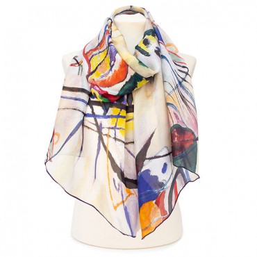 Scarves Fox and Chave Kandinsky Overture Habotai Scarf £27.00