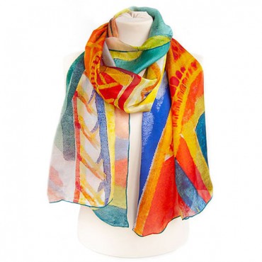 Scarves Fox and Chave Delaunay Eiffel Tower Silk Habotai Scarf £27.00